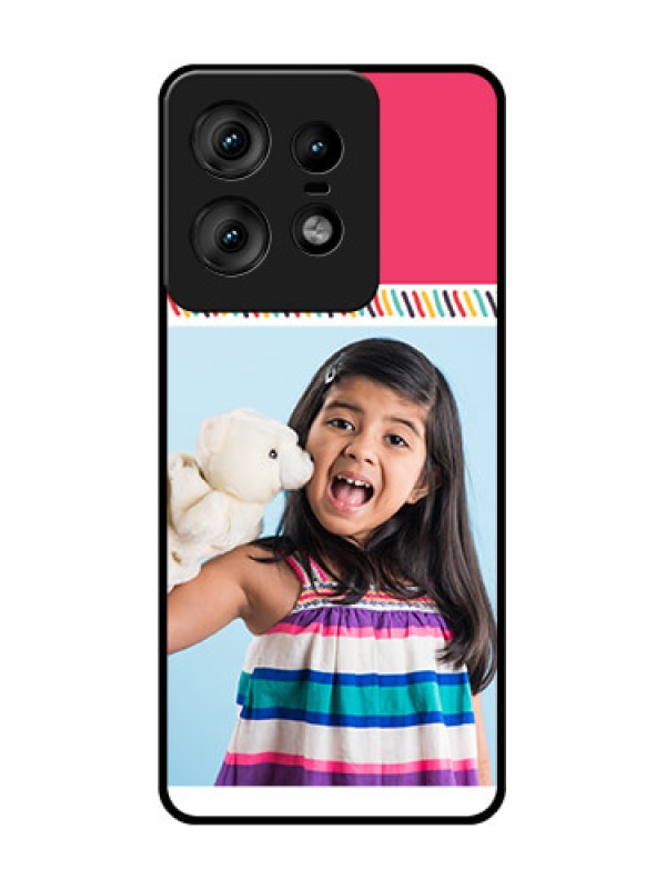 Custom Motorola Edge 50 Pro 5G Custom Glass Phone CaseLine Art Design