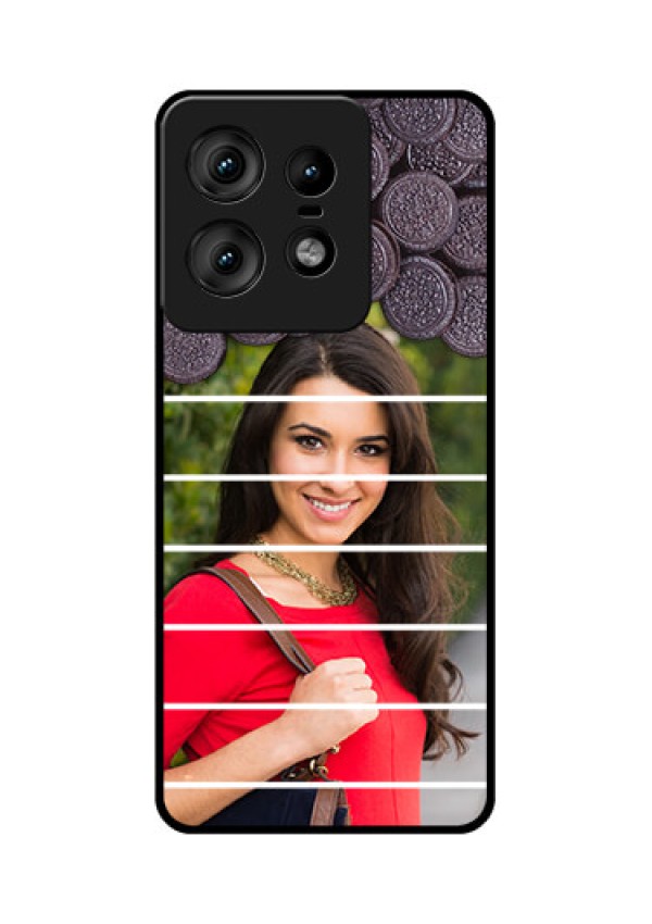 Motorola Edge 50 Pro 5G Custom Glass Phone CaseWith Oreo Biscuit Design