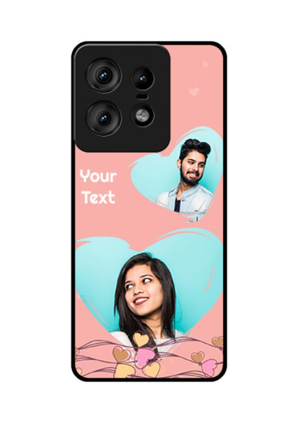 Motorola Edge 50 Pro 5G Custom Glass Phone CaseLove Doodle Design