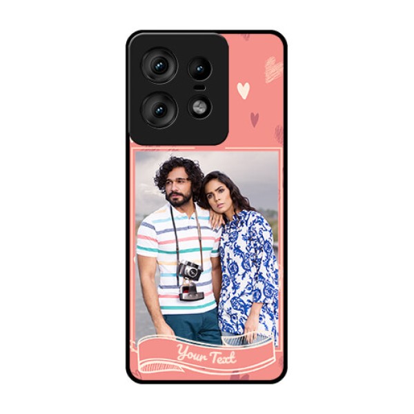 Motorola Edge 50 Pro 5G Custom Glass Phone CaseLove Doodle Art Design
