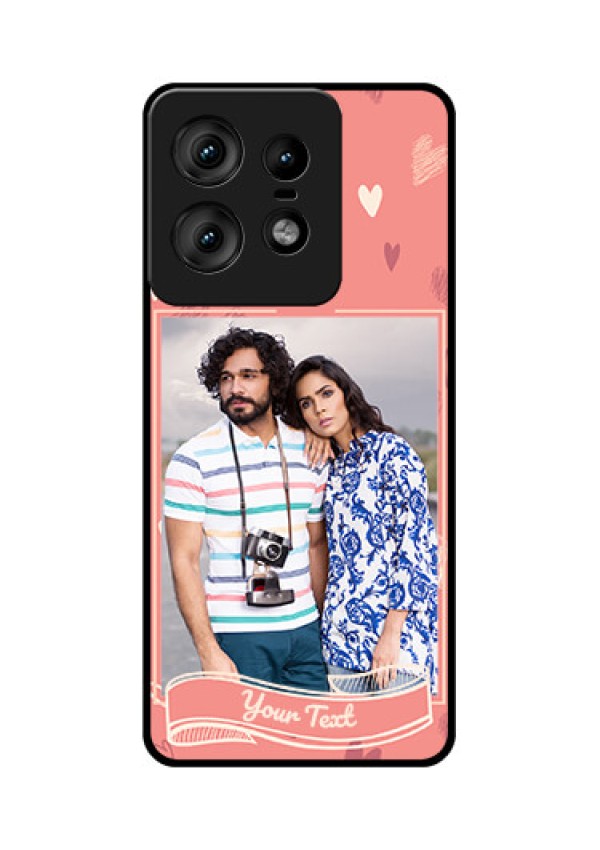 Motorola Edge 50 Pro 5G Custom Glass Phone CaseLove Doodle Art Design