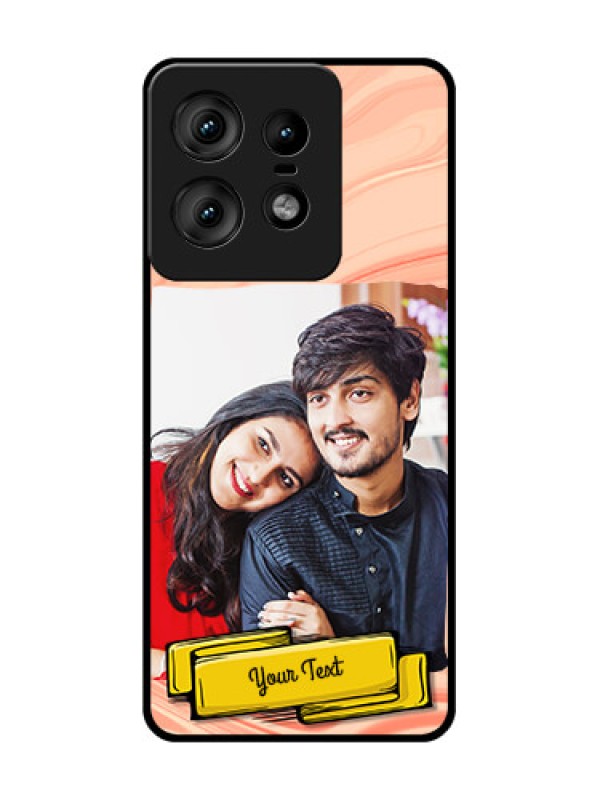 Custom Motorola Edge 50 Pro 5G Custom Glass Phone CaseMarble Texture Design