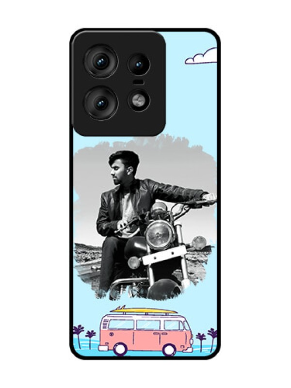 Custom Motorola Edge 50 Pro 5G Custom Glass Phone CaseTravel and Adventure Design