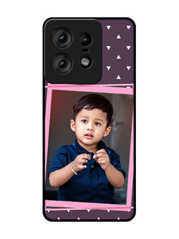 Custom Motorola Edge 50 Pro 5G Custom Glass Phone CaseTriangle Pattern Dotted Design