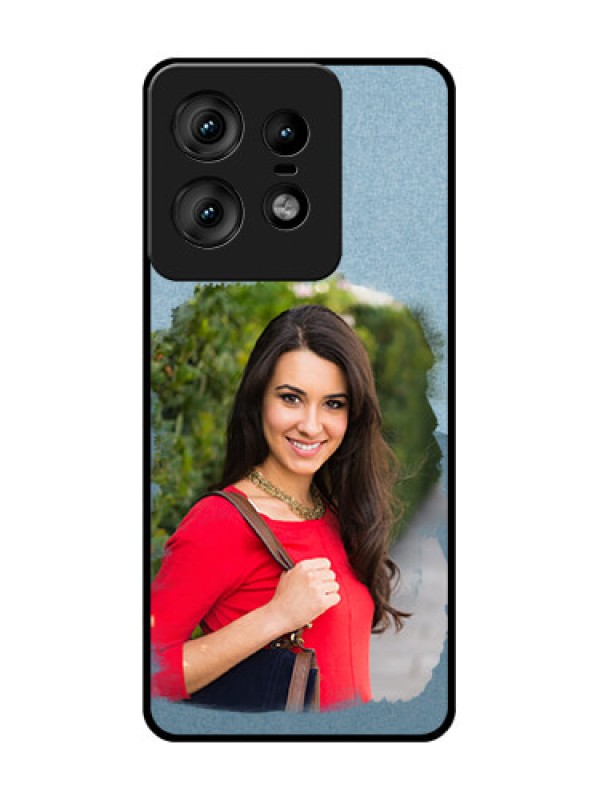 Custom Motorola Edge 50 Pro 5G Custom Glass Phone CaseGrunge Line Art Design