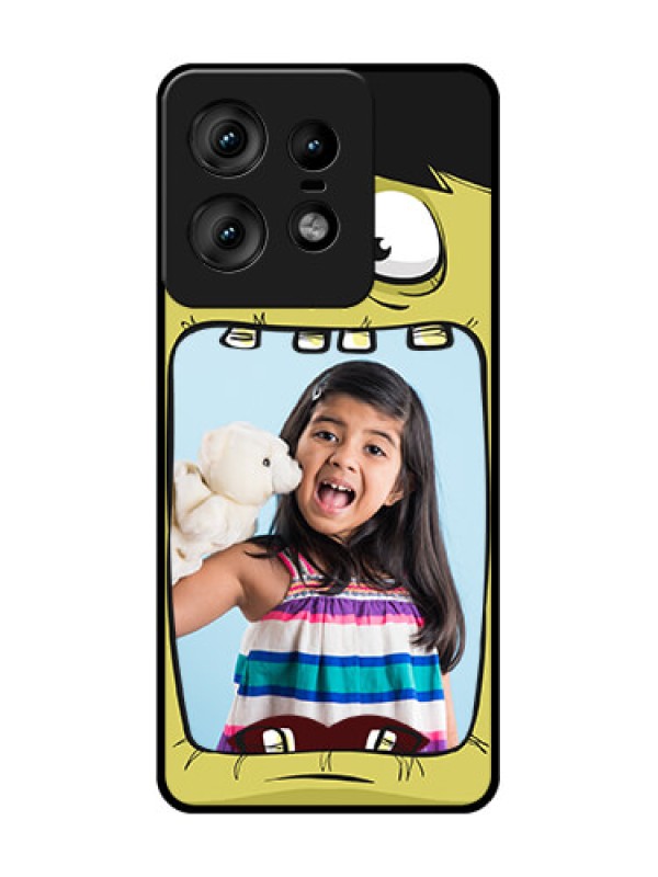 Custom Motorola Edge 50 Pro 5G Custom Glass Phone CaseCartoon Monster Back Case Design