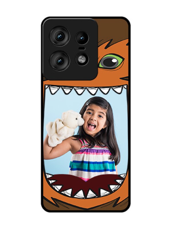 Custom Motorola Edge 50 Pro 5G Custom Glass Phone CaseOwl Monster Back Case Design