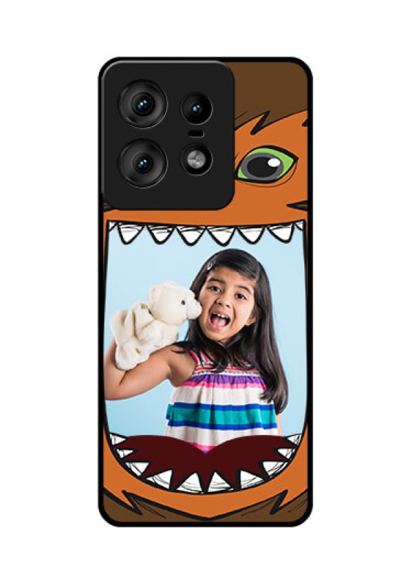 Motorola Edge 50 Pro 5G Custom Glass Phone CaseOwl Monster Back Case Design