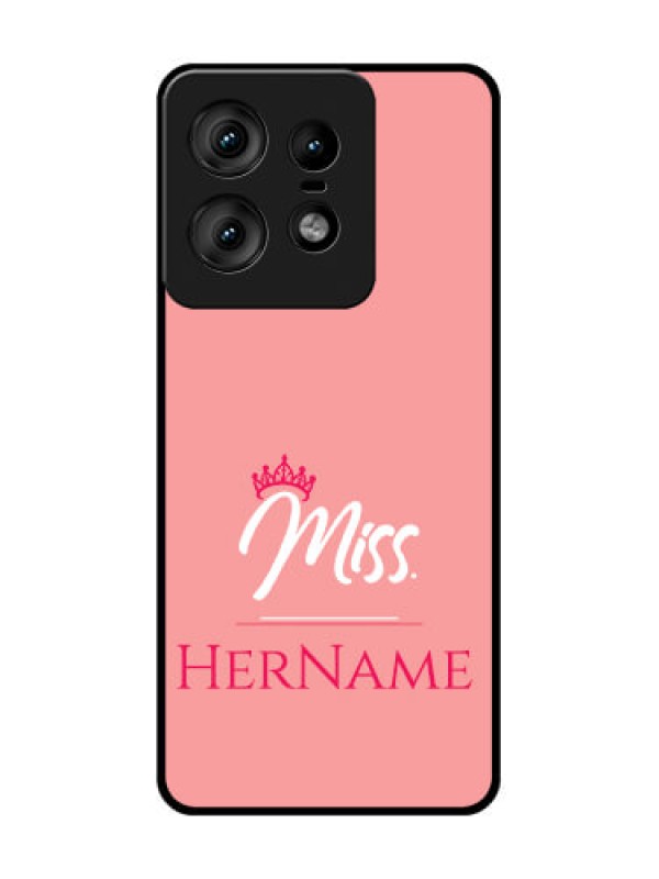 Custom Motorola Edge 50 Pro 5G Custom Glass Phone CaseMrs With Name Design