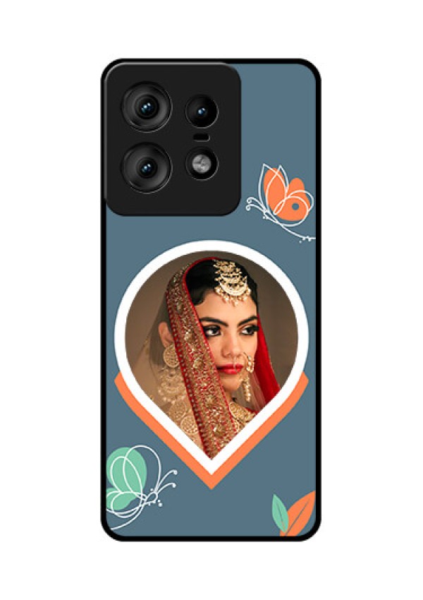 Motorola Edge 50 Pro 5G Custom Glass Phone CaseDroplet Butterflies Design