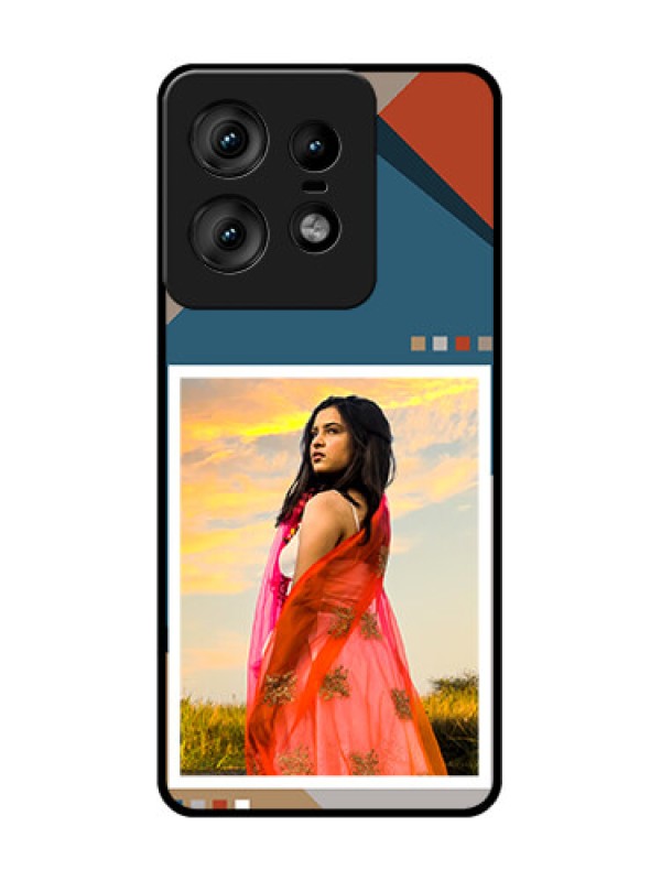 Custom Motorola Edge 50 Pro 5G Custom Glass Phone CaseRetro Color Pallet Design