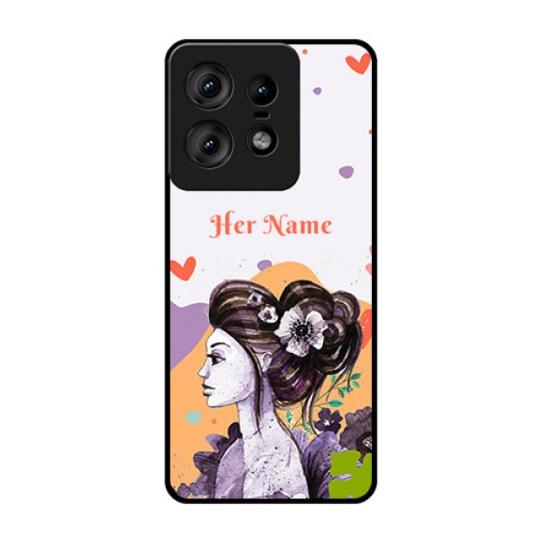 Motorola Edge 50 Pro 5G Custom Glass Phone CaseWoman And Nature Design