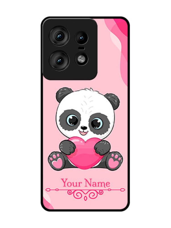 Custom Motorola Edge 50 Pro 5G Custom Glass Phone CaseCute Panda Design