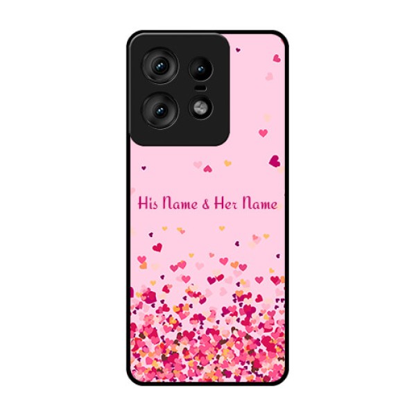 Motorola Edge 50 Pro 5G Custom Glass Phone CaseFloating Hearts Design Motorola Edge 50 Pro 5G Custom Glass Phone CaseFloating Hearts Design