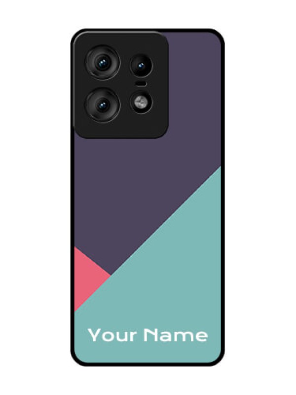 Custom Motorola Edge 50 Pro 5G Custom Glass Phone CaseTri Color Abstract Design