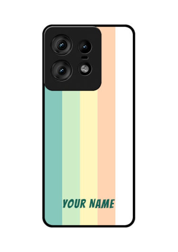 Motorola Edge 50 Pro 5G Custom Glass Phone CaseMulti - Colour Stripes Design