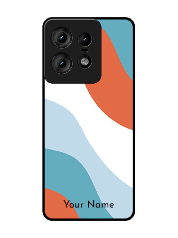 Custom Motorola Edge 50 Pro 5G Custom Glass Phone CaseColoured Waves Design
