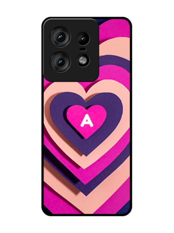 Custom Motorola Edge 50 Pro 5G Custom Glass Phone CaseCute Heart Pattern Design