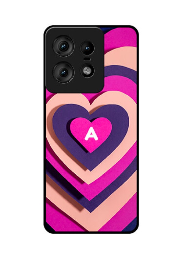 Motorola Edge 50 Pro 5G Custom Glass Phone CaseCute Heart Pattern Design