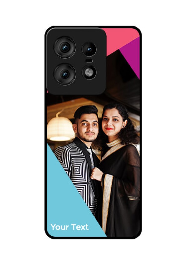 Motorola Edge 50 Pro 5G Custom Glass Phone CaseStacked Triple Colour Design