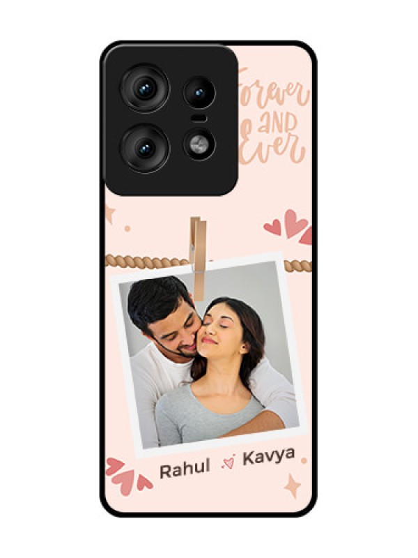 Custom Motorola Edge 50 Pro 5G Custom Glass Phone CaseForever And Ever Love Design