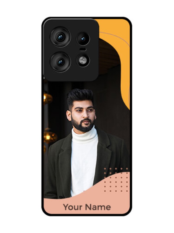 Custom Motorola Edge 50 Pro 5G Custom Glass Phone CaseTri - Coloured Overlay Design