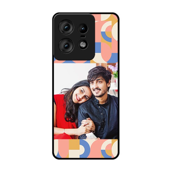 Motorola Edge 50 Pro 5G Custom Glass Phone CaseSemi - Circle Maze Pattern Design