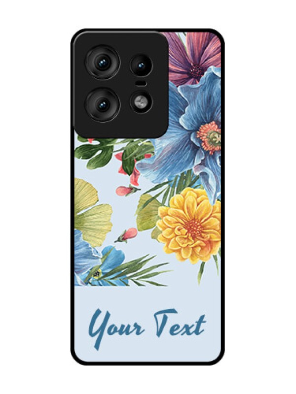 Custom Motorola Edge 50 Pro 5G Custom Glass Phone CaseStunning Watercolored Flowers Painting Design