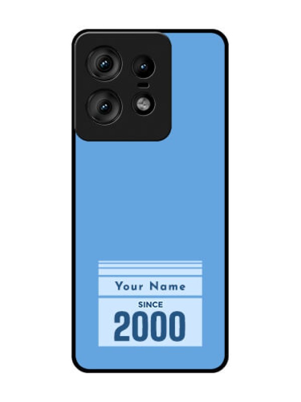 Custom Motorola Edge 50 Pro 5G Custom Glass Phone CaseCustom Year Of Birth Design