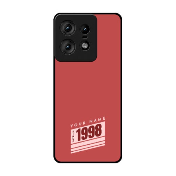 Motorola Edge 50 Pro 5G Custom Glass Phone CaseRed Custom Year Of Birth Design
