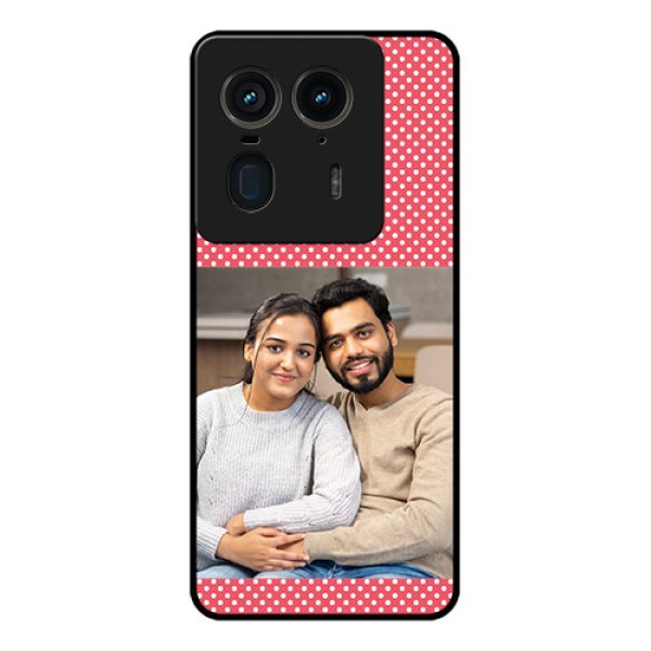 Motorola Edge 50 Ultra 5G Custom Glass Phone CaseWhite Dotted Design