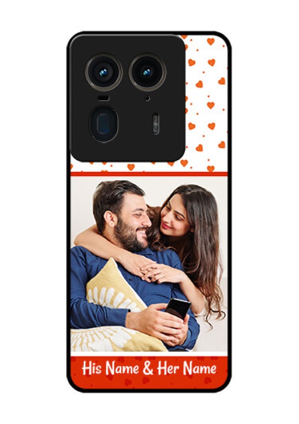 Motorola Edge 50 Ultra 5G Custom Glass Phone CaseOrange Love Symbol Design