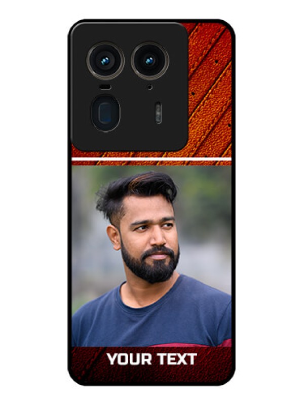 Custom Motorola Edge 50 Ultra 5G Custom Glass Phone CaseLeather Phone Case Design