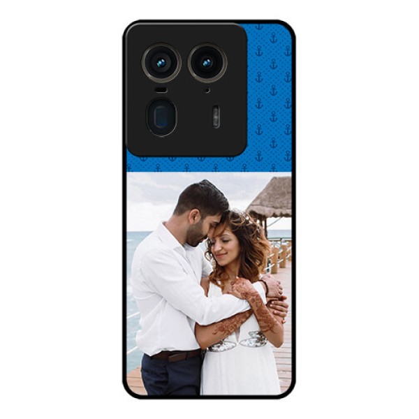 Motorola Edge 50 Ultra 5G Custom Glass Phone CaseBlue Anchors Design