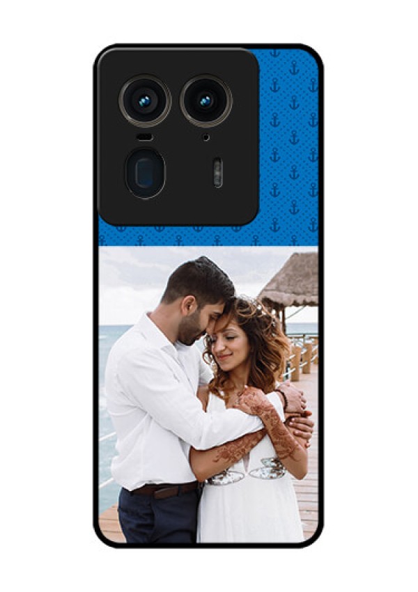 Motorola Edge 50 Ultra 5G Custom Glass Phone CaseBlue Anchors Design
