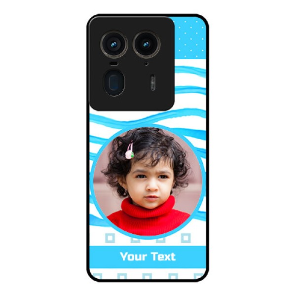 Motorola Edge 50 Ultra 5G Custom Glass Phone CaseSimple Blue Case Design