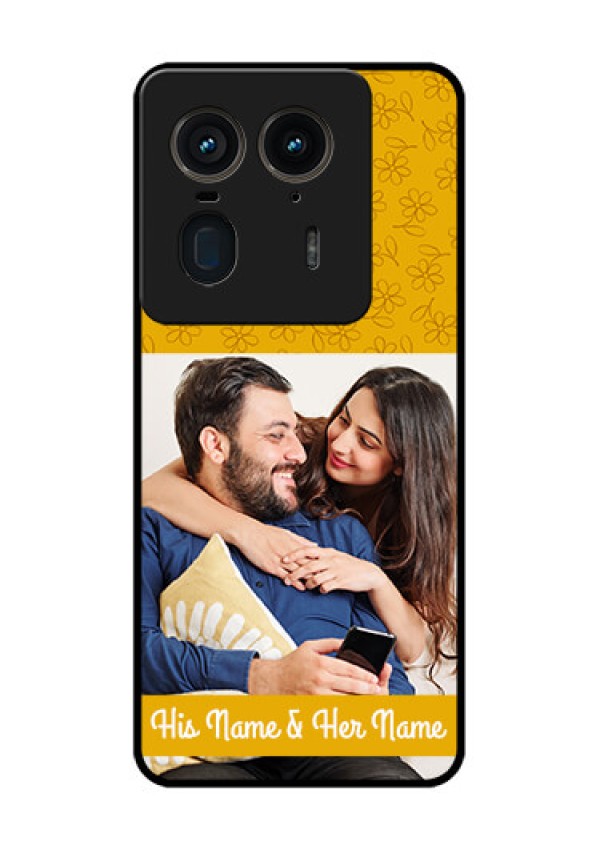 Motorola Edge 50 Ultra 5G Custom Glass Phone CaseYellow Floral Design