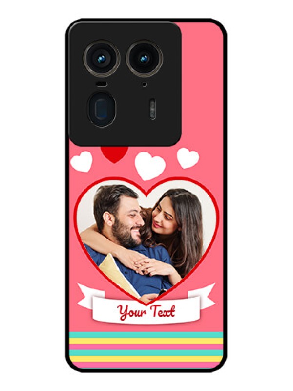 Custom Motorola Edge 50 Ultra 5G Custom Glass Phone CaseLove Shapes Doodle Design