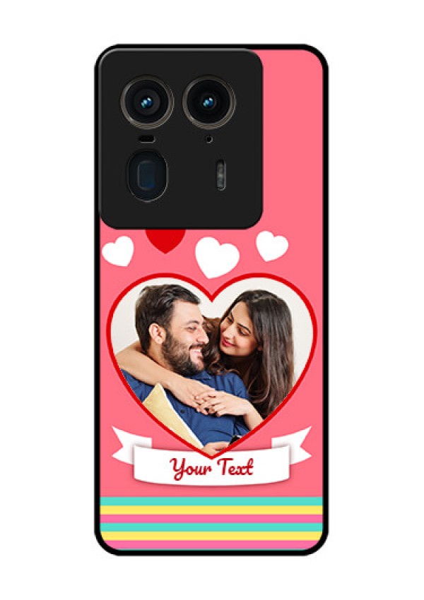Motorola Edge 50 Ultra 5G Custom Glass Phone CaseLove Shapes Doodle Design