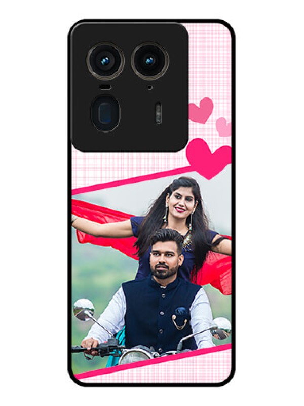 Custom Motorola Edge 50 Ultra 5G Custom Glass Phone CaseLove Shape Heart Design