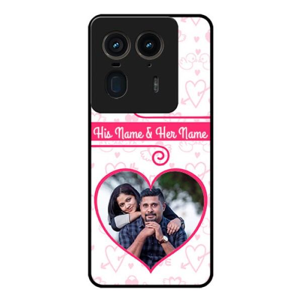 Motorola Edge 50 Ultra 5G Custom Glass Phone CaseHeart Shape Love Design