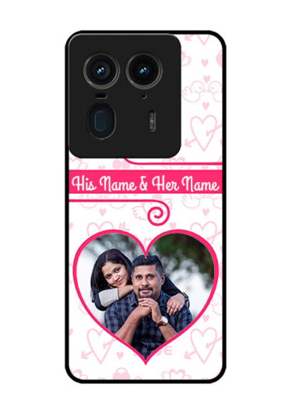 Motorola Edge 50 Ultra 5G Custom Glass Phone CaseHeart Shape Love Design