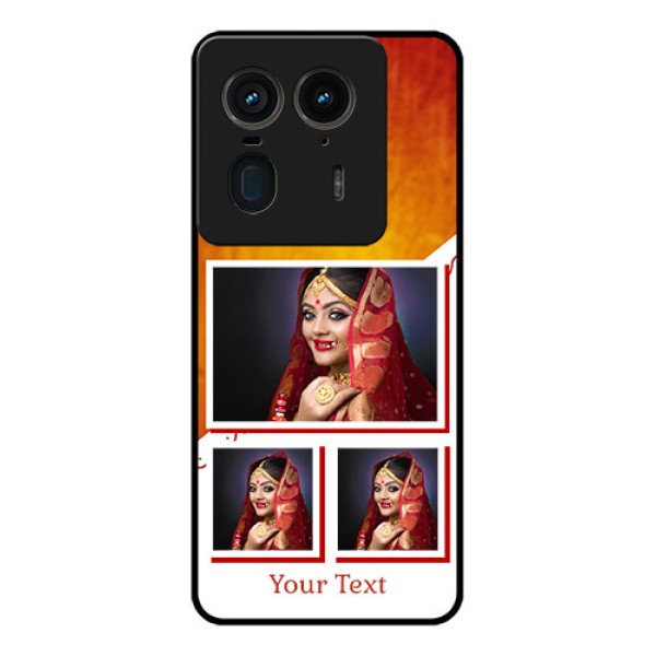 Motorola Edge 50 Ultra 5G Custom Glass Phone CaseWedding Memories Design