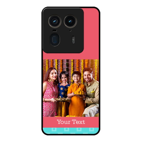 Motorola Edge 50 Ultra 5G Custom Glass Phone CasePeach and Blue Color Design Motorola Edge 50 Ultra 5G Custom Glass Phone CasePeach and Blue Color Design