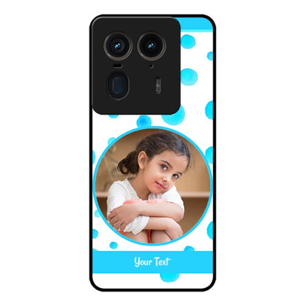 Motorola Edge 50 Ultra 5G Custom Glass Phone CaseBlue Bubbles Pattern Design Motorola Edge 50 Ultra 5G Custom Glass Phone CaseBlue Bubbles Pattern Design