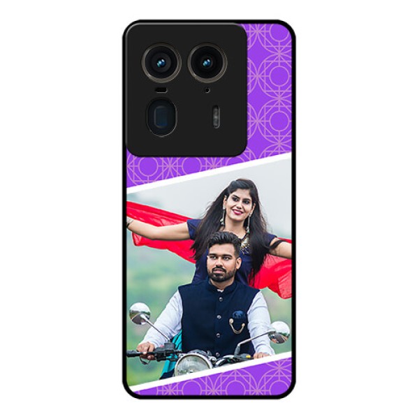 Motorola Edge 50 Ultra 5G Custom Glass Phone CaseViolet Color Pattern Design Motorola Edge 50 Ultra 5G Custom Glass Phone CaseViolet Color Pattern Design