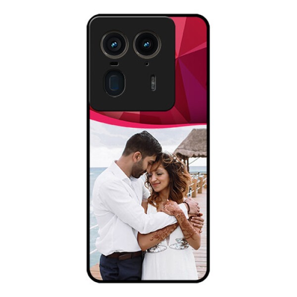 Motorola Edge 50 Ultra 5G Custom Glass Phone CaseRed Abstract Design