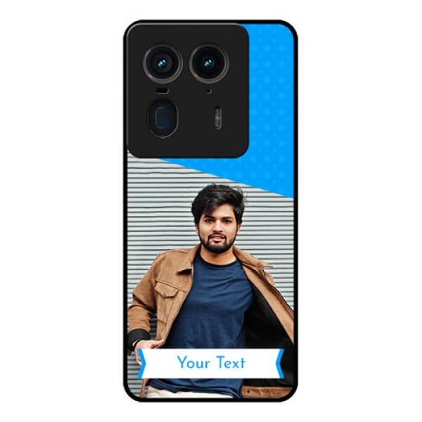 Motorola Edge 50 Ultra 5G Custom Glass Phone CaseSimple Blue Color Design