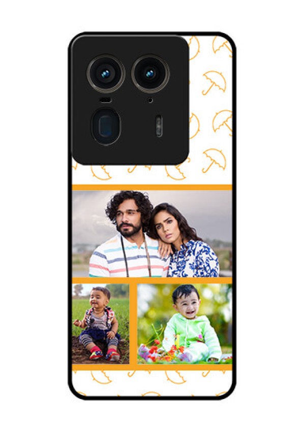 Motorola Edge 50 Ultra 5G Custom Glass Phone CaseYellow Pattern Design