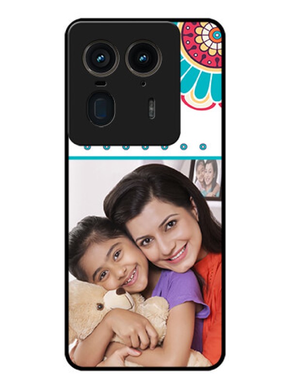 Custom Motorola Edge 50 Ultra 5G Custom Glass Phone CaseFlower Design